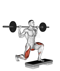 Barbell Rear Lunge demonstration