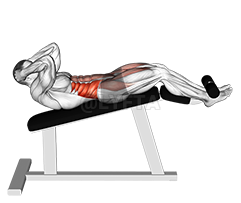 Incline Twisting Sit-up demonstration