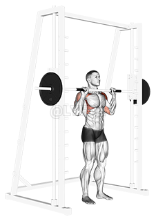 Smith Standing Shoulder Press demonstration