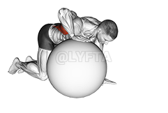 Exercise Ball Lat Stretch demonstration