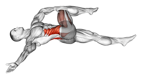 Supine Spinal Twist Yoga Pose demonstration