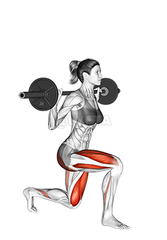 Barbell Rear Lunge demonstration