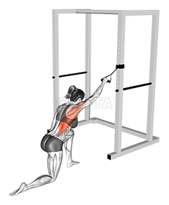 Band Kneeling One Arm Pulldown demonstration