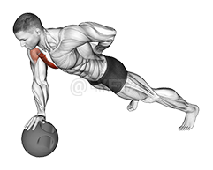 Single Arm Push-Up on Medicine Ball demonstration