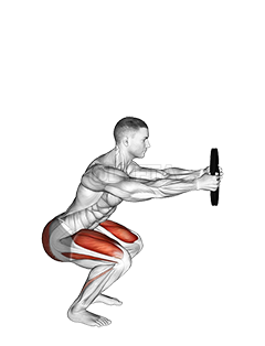 Weighted Counterbalanced Squat demonstration