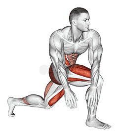 Crossover Kneeling Hip Flexor Stretch demonstration