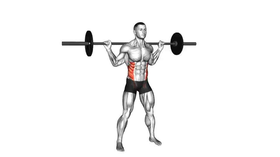 Thumbnail for the video of exercise: Barbell Side Bent