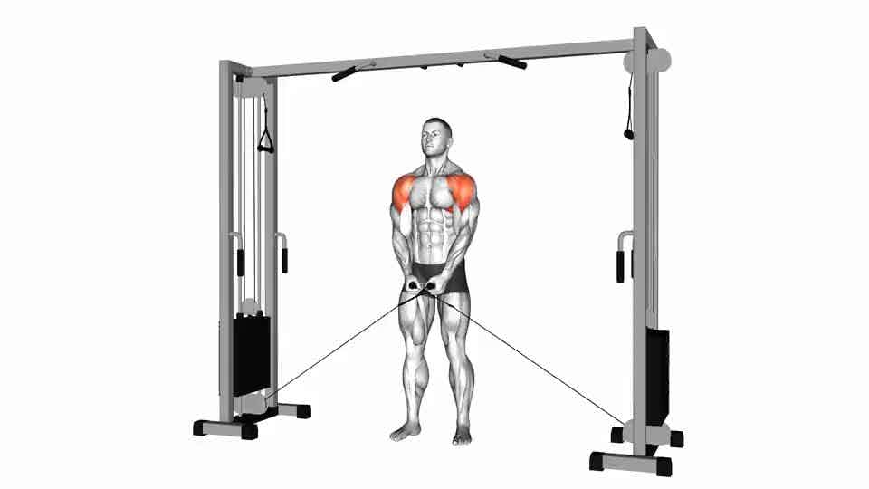 Cable front raise exercise instructions and video