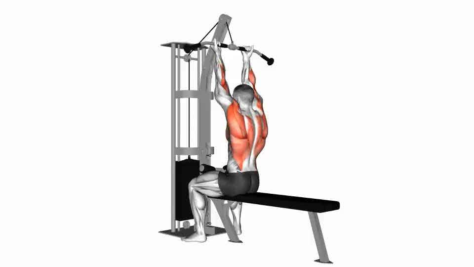 Thumbnail for the video of exercise: Reverse-grip Straight Back Seated High Row