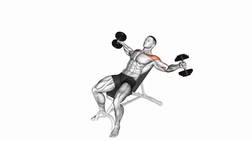 Thumbnail for the video of exercise: Dumbbell ઢાળ સંવર્ધન