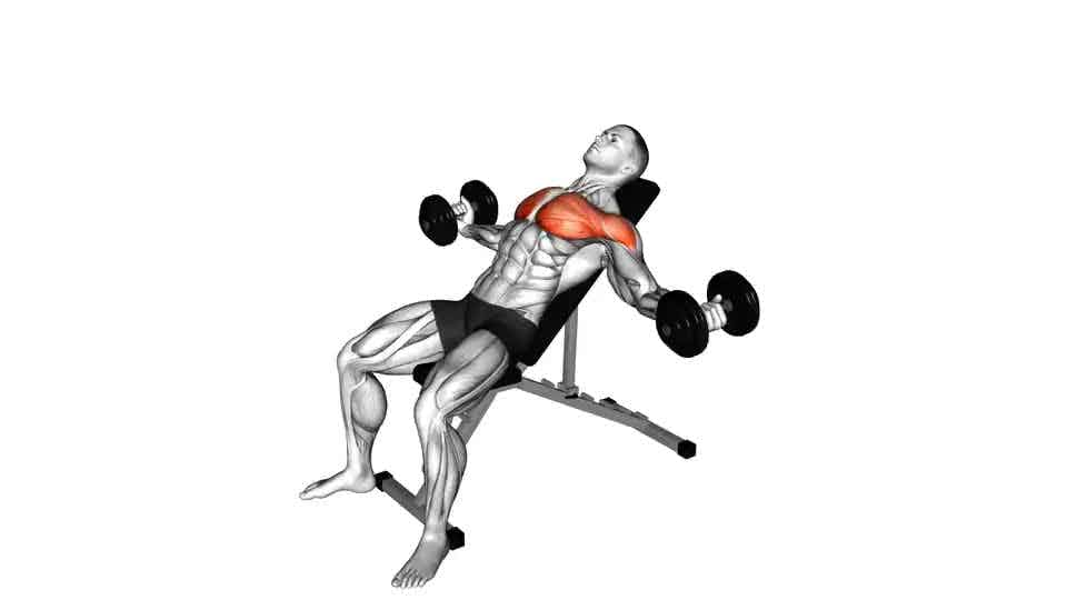 Thumbnail for the video of exercise: Dumbbell Incline Fly