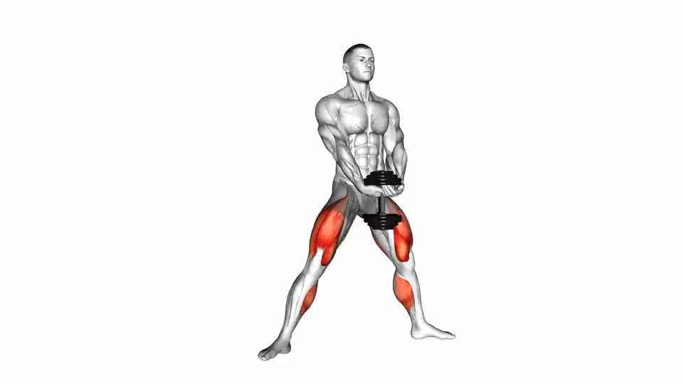 Thumbnail for the video of exercise: Dumbbell Plyo Squat