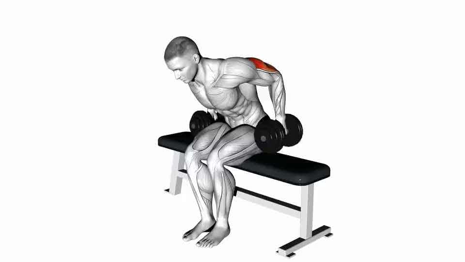 Dumbbell kickback exercise instructions and video