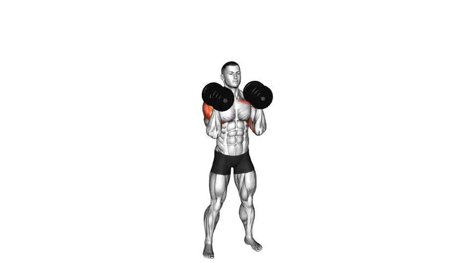 Thumbnail for the video of exercise: Dumbbell Standing Alternate Overhead Press