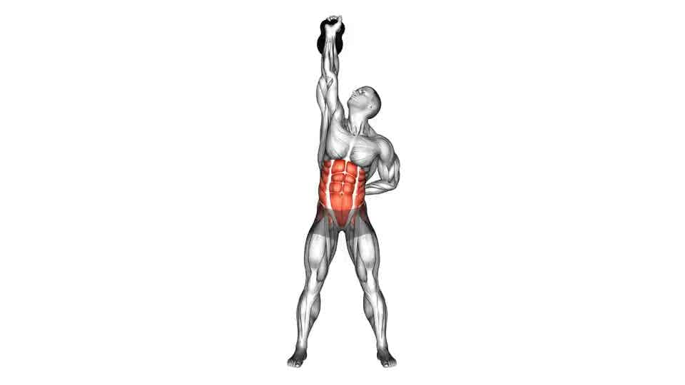 Thumbnail for the video of exercise: Kettlebell Altnivela Ventmuelejo