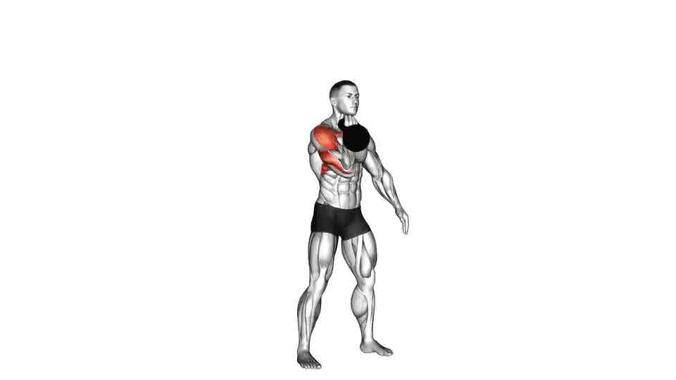 Thumbnail for the video of exercise: Kettlebell Arnold Press