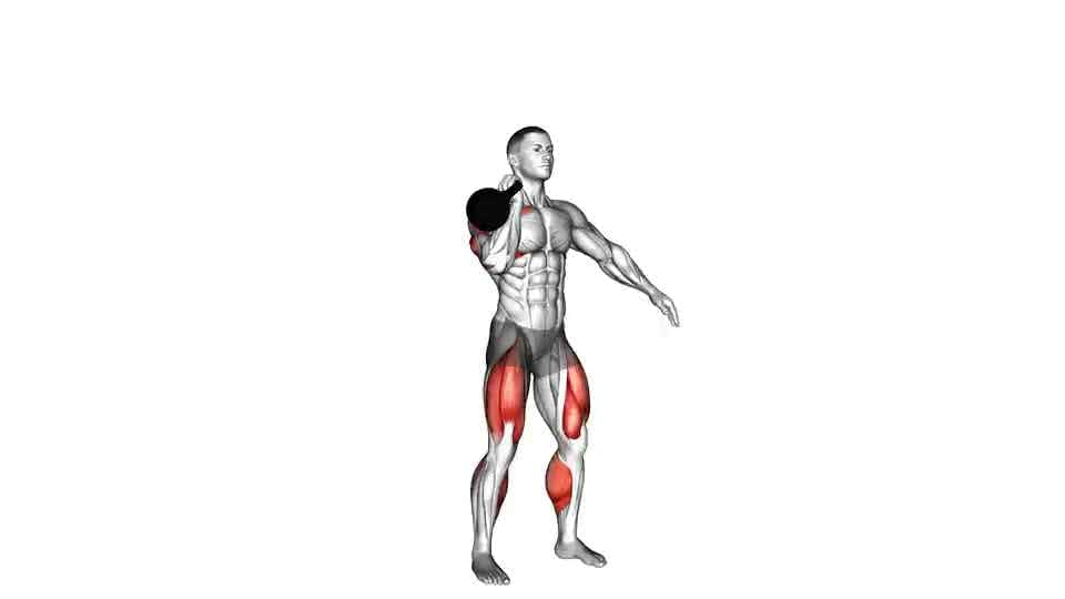 Thumbnail for the video of exercise: Kettlebell One Arm Jerk