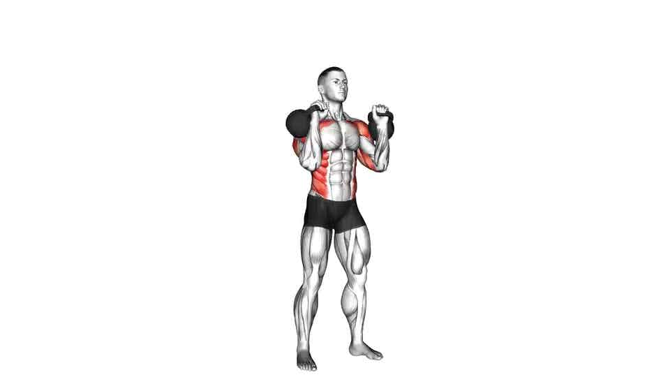 Thumbnail for the video of exercise: Kettlebell Seesaw Press