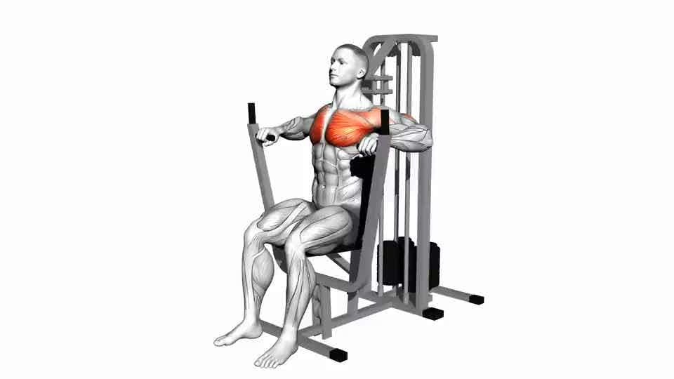 Machine chest press exercise instructions and video