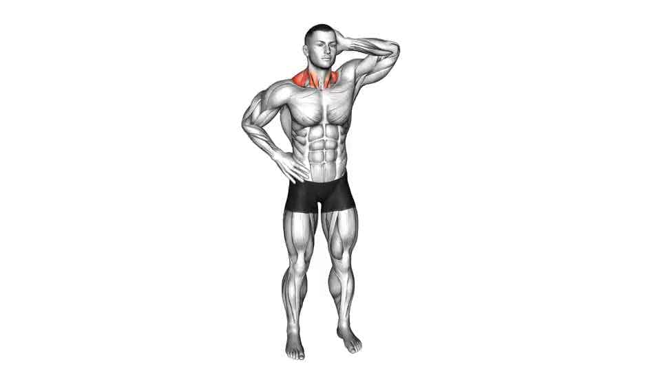 Thumbnail for the video of exercise: Side Push Neck Stretch