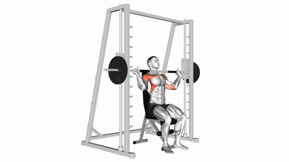 Thumbnail for the video of exercise: Smith Shoulder Press