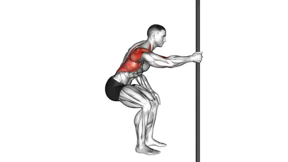 Thumbnail for the video of exercise: Fixe Bar Back Stretch (Baara kɔfɛla sɔgɔli).