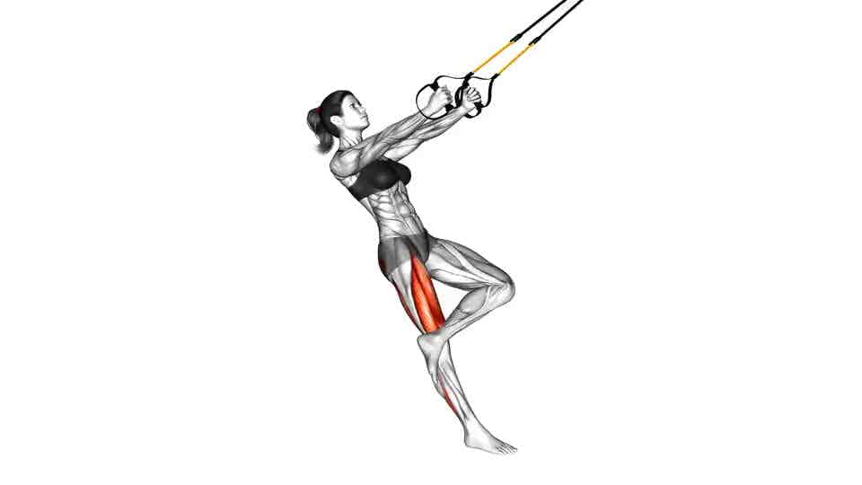 Thumbnail for the video of exercise: Suspension Single Leg Squat