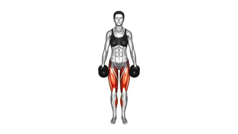 Thumbnail for the video of exercise: Dumbbell side lunge