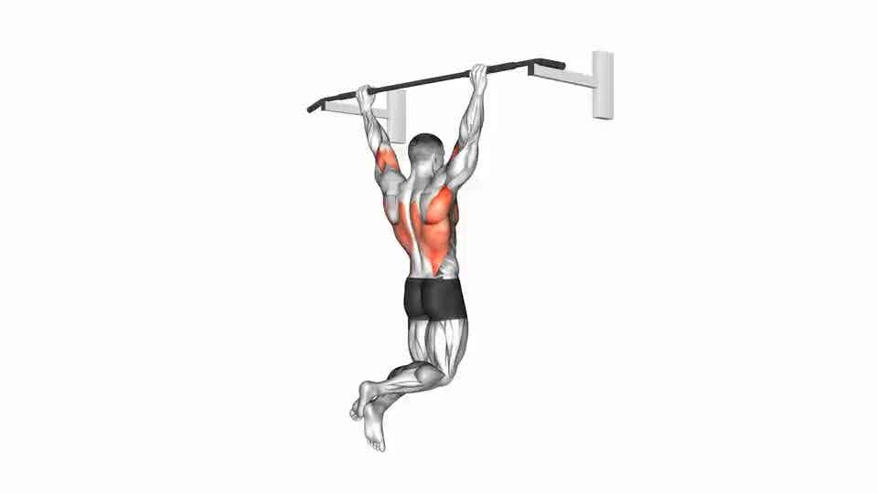 Thumbnail for the video of exercise: Wide Grip Rear Pull-Up