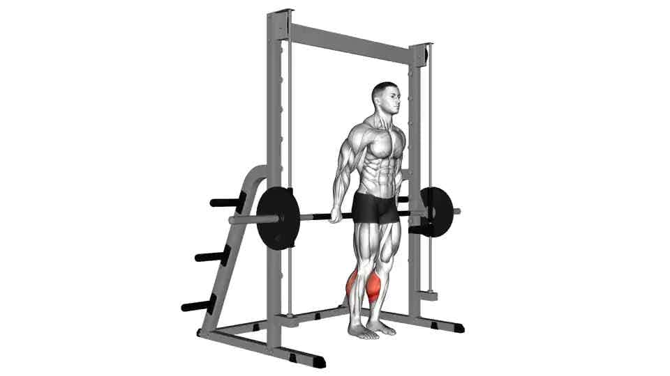 Thumbnail for the video of exercise: Smith Reverse Calf Raises