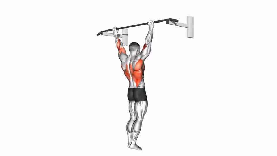 Thumbnail for the video of exercise: Wide Grip Pull-Up