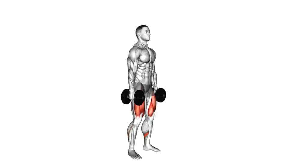 Thumbnail for the video of exercise: Dumbbell Jumping Squat