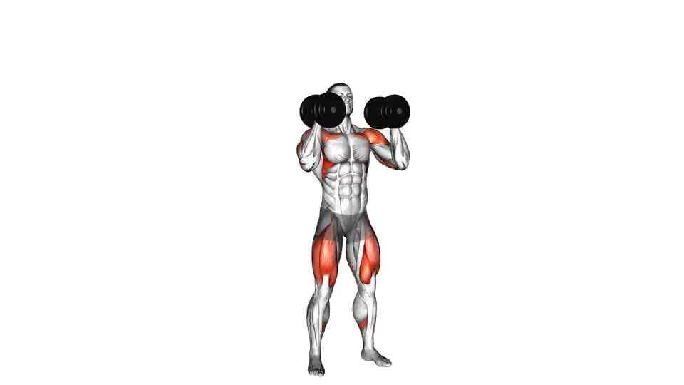 Thumbnail for the video of exercise: Dumbbell Push Press