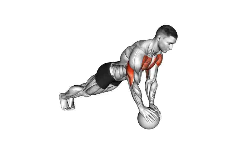 Thumbnail for the video of exercise: Medicine Ball Close Grip Push Up