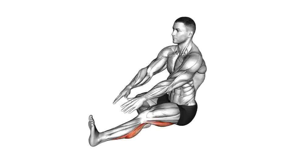 Thumbnail for the video of exercise: Sitting Toe Pull Calf Stretch