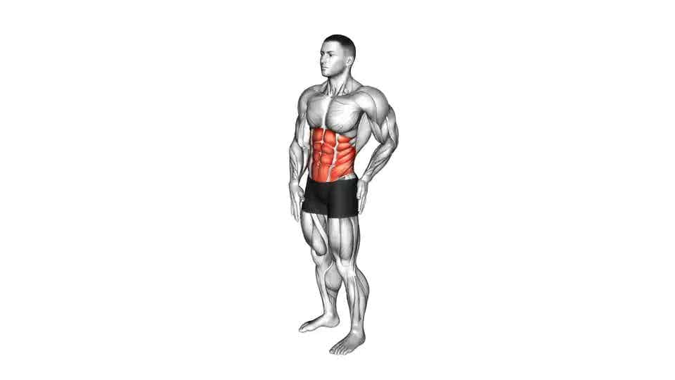 Thumbnail for the video of exercise: Standing Abs Rotation Stretch