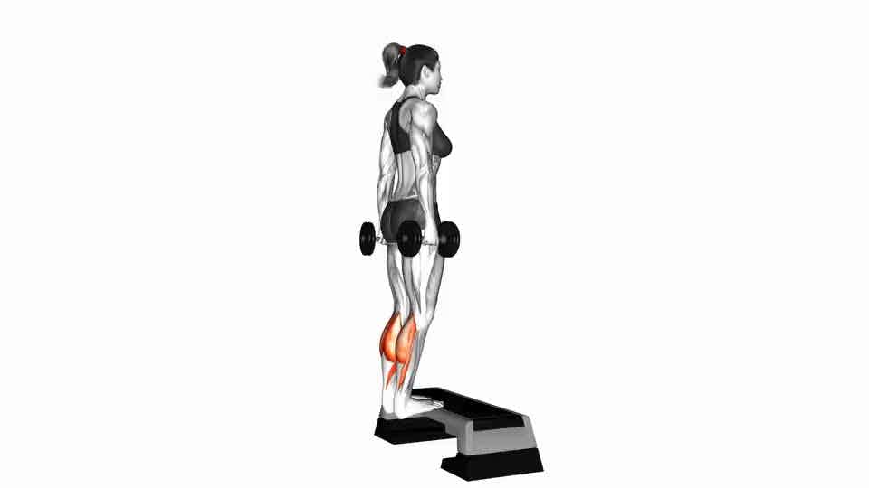 Thumbnail for the video of exercise: Dumbbell Standing Calf Raise