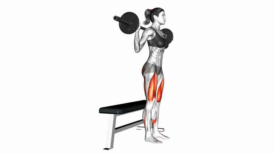 Thumbnail for the video of exercise: Barbell Bench Squat