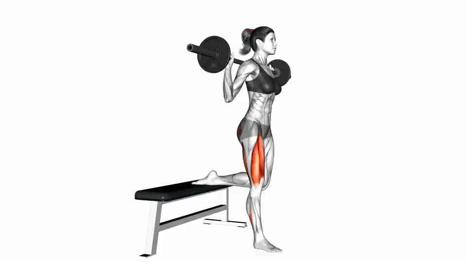 Thumbnail for the video of exercise: Barbell Single Leg Split Squat