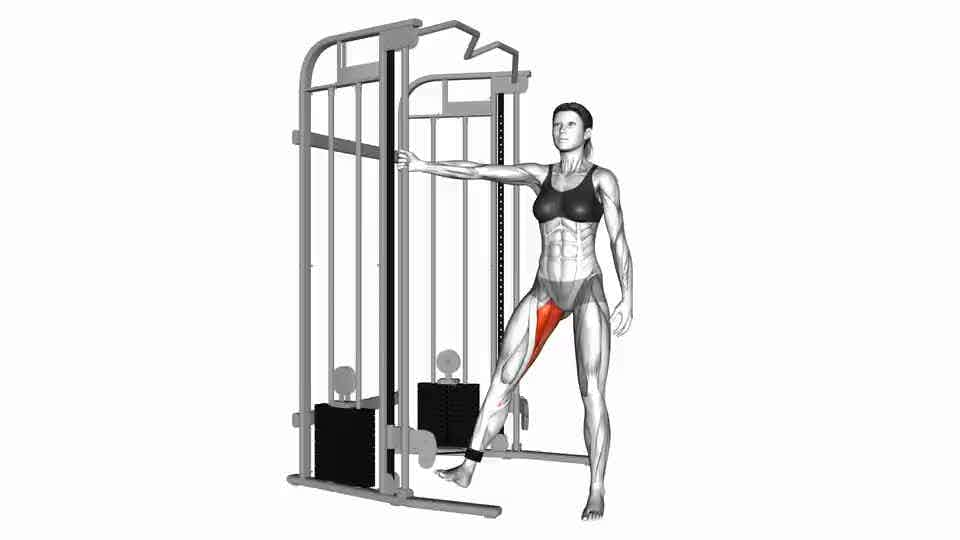 Thumbnail for the video of exercise: Cable Hip Adduction