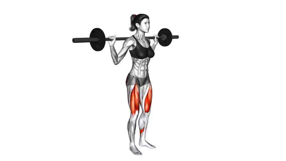 Thumbnail for the video of exercise: Barbell Narrow Stance Squat