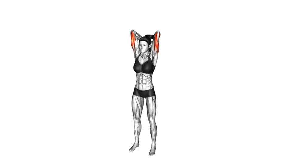 Thumbnail for the video of exercise: Halter staande triceps verlenging