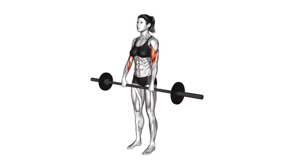 Thumbnail for the video of exercise: Barbell રિવર્સ કર્લ