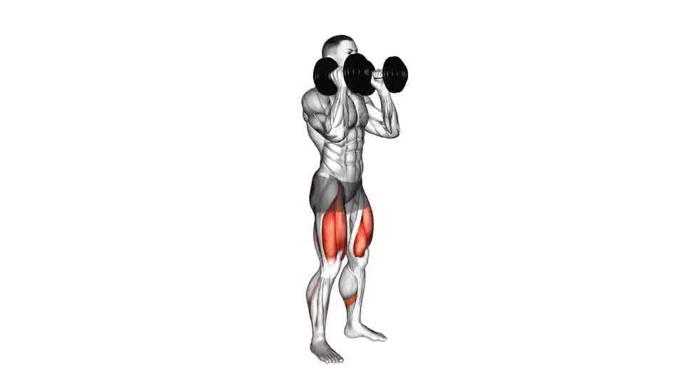 Thumbnail for the video of exercise: Dumbbell Front Squat