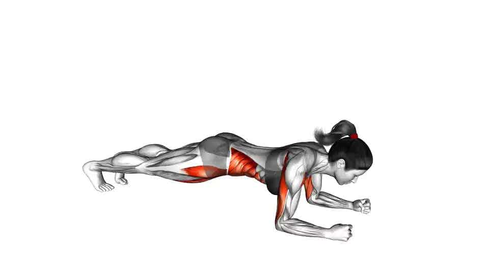 Thumbnail for the video of exercise: Elbow Up and Down Dynamic Plank