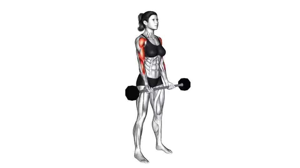 Thumbnail for the video of exercise: Barbell ખેંચો કર્લ