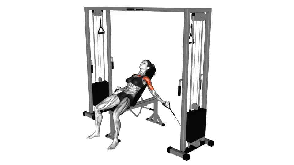 Thumbnail for the video of exercise: Cable Incline Fly