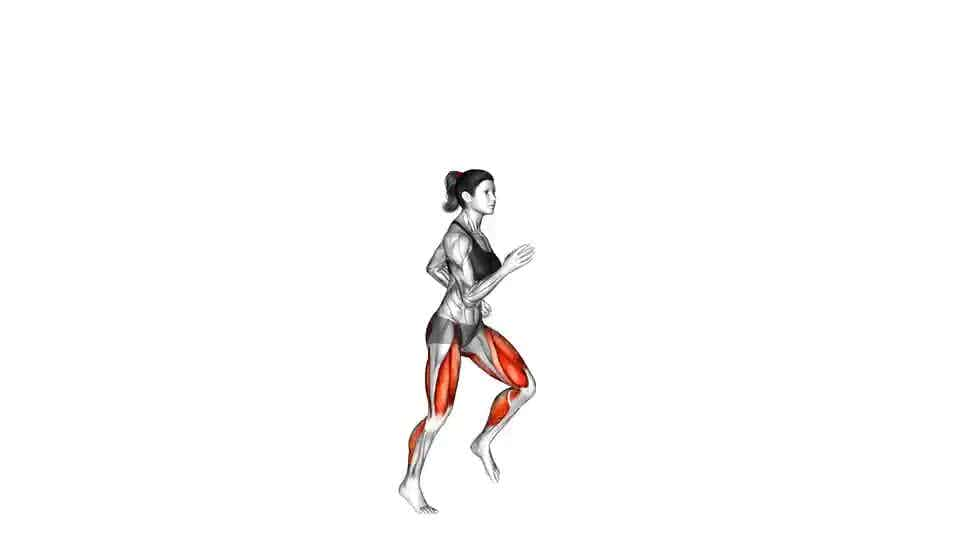 Thumbnail for the video of exercise: Run and Semi Squat Jump