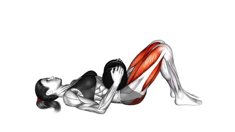 Thumbnail for the video of exercise: Dumbbell Glute Bridge