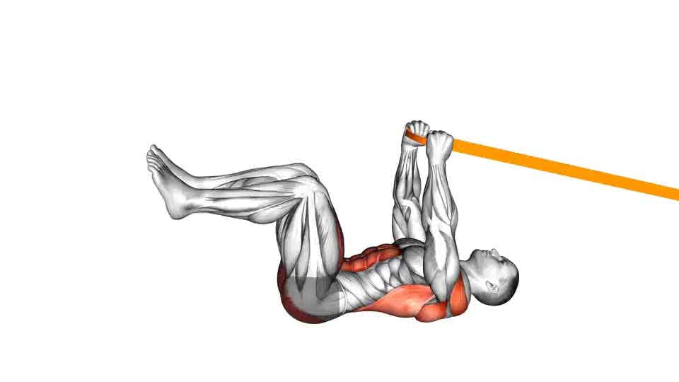 Thumbnail for the video of exercise: Resistance Band Upper Body Dead Bug